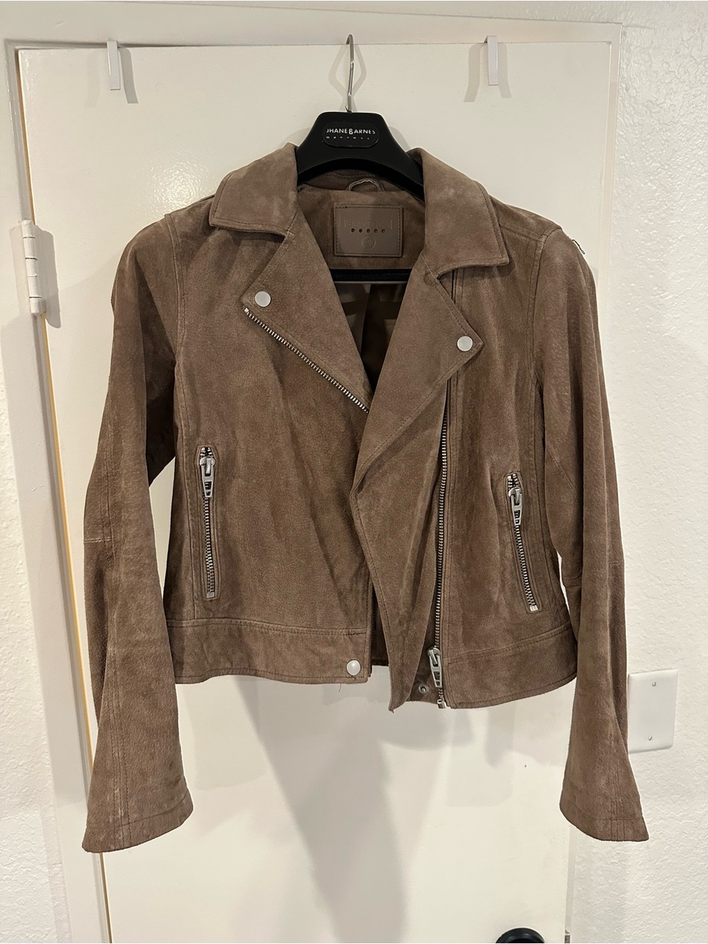 Blank NYC Suede Moto Jacket - Brown
